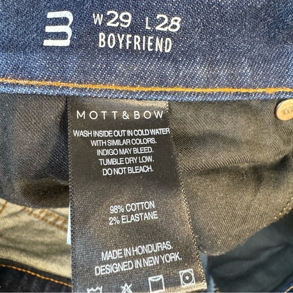 Mott & Bow Denim Boyfriend Dark Wash Jeans Womens Size 29 - Picture 2 of 8